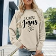 thumbnail image 4 of I Choose Jesus Sweatshirts for Women Long Sleeve Crewneck Christian Graphic Sweatshirt Pullover Tops, 4 of 5