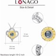 thumbnail image 6 of SOULMEET 925 Sterling Silver I Love You 100 Languages Necklace I Love You Forever Infinity Heart Mom Sunflower Projection Pendant Necklace for Women Mother's Day Gift, 6 of 10