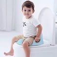 thumbnail image 2 of Children's Toilet Seat, Portable Baby Toilet Seat Booster Toilet Seat with Removable Cushion/Handle/Backrest for Boys and Girls, Ergonomic Non-Slip De, 2 of 5