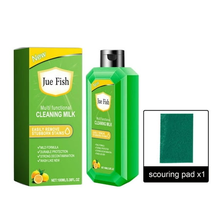 Cleaning Milk House Cleaner Multifunctional Kitchen Cleaners 3.38 fl oz Effectively Remove Dirt Oil Stains on Various Surfaces Lemon Scent