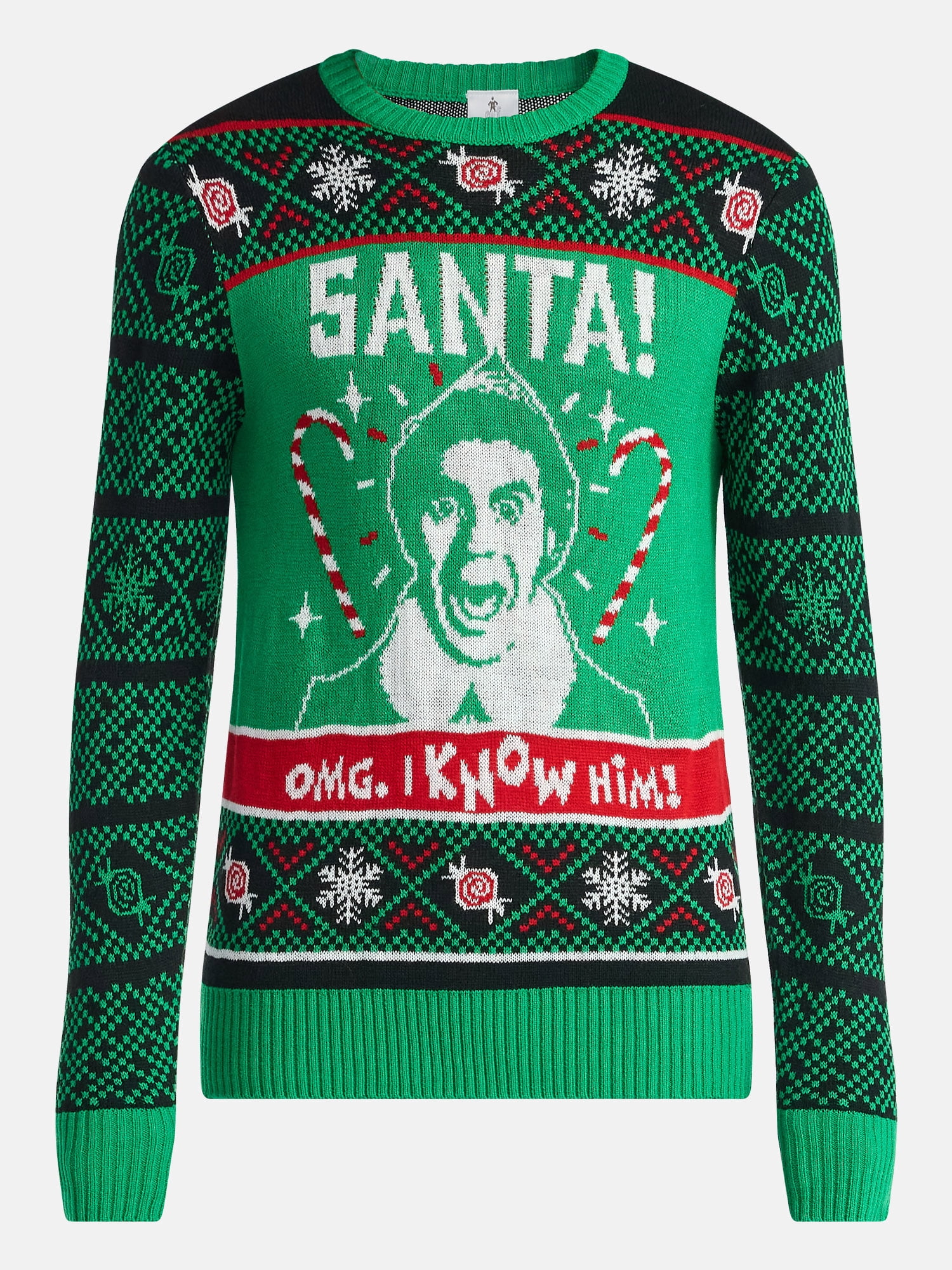 Elf Men's and Big Men's Christmas Sweater, Sizes S-3XL