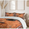 thumbnail image 5 of Ambesonne Antique Duvet Cover Set, Pine Wood Windows, 2-Calking, Caramel Brown, 5 of 6