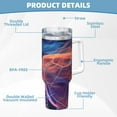 thumbnail image 5 of Sikiie Abstract Line Turtle Insulated Stainless Water Bottle Lid Travel Mug Cup Insulated Tumblers Cup 40oz Ice Bully With Handle, 5 of 8