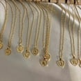 thumbnail image 4 of NICKSUN Initial Necklaces for Women, 14K Gold Plated Round Letter Pendant Capital Monogram Necklace Alphabets from A-Z Chain Jewelry, 4 of 23