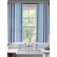 thumbnail image 2 of Colored Stripes Sheer Curtains 2 Panels Set Abstract Blue Grey Vertical Stripe Modern Sheer Window Curtains Light Filtering Rod Pocket Voile Drapes for Bedroom Living Room 52"X72", 2 of 8