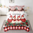 thumbnail image 2 of Manfei Kawaii Rustic Rooster Bedding Comforter Set 7pcs for Kids, Christmas Flower Plant Queen Bedding Sets, Farmhouse Cabin Reversible Queen Sheet Sets, Ultra Soft Bedroom Decor, 2 of 7