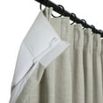 thumbnail image 4 of TWOPAGES Faux Linen Drape 84 W X 72 L Inch Pinch Pleated Hanging Style Room Darkening Privacy Protection Drape for Kitchen, 1 Panel, Grey, 4 of 6