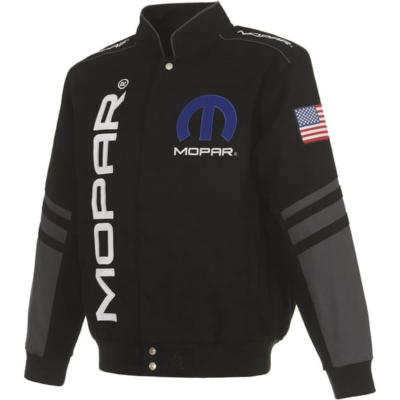 JH Design Men's MOPAR Jacket an Embroidered Classic Twill Coat