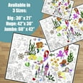 thumbnail image 2 of Giant Coloring Poster - Premium Jumbo Coloring Sheets for Kids & Adults with Thick Bleed-Resistant Pages, Use on Floor, Wall, or as Table Cloth, Use With Alcohol Based Markers (30” x 42”, Mermaid), 2 of 6