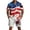 Deep Red, variant on Men's American Flag Print 2 Piece Outfits Patriotic Button Down Shirts USA Flag Relaxed Fit Shorts Travel Outfits Suits with Pockets Red S