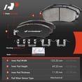thumbnail image 5 of A-Premium Front and Rear Ceramic Disc Brake Pads Set Compatible with Select Nissan Models - Sentra 2013-2017, 8 Pcs, 5 of 6