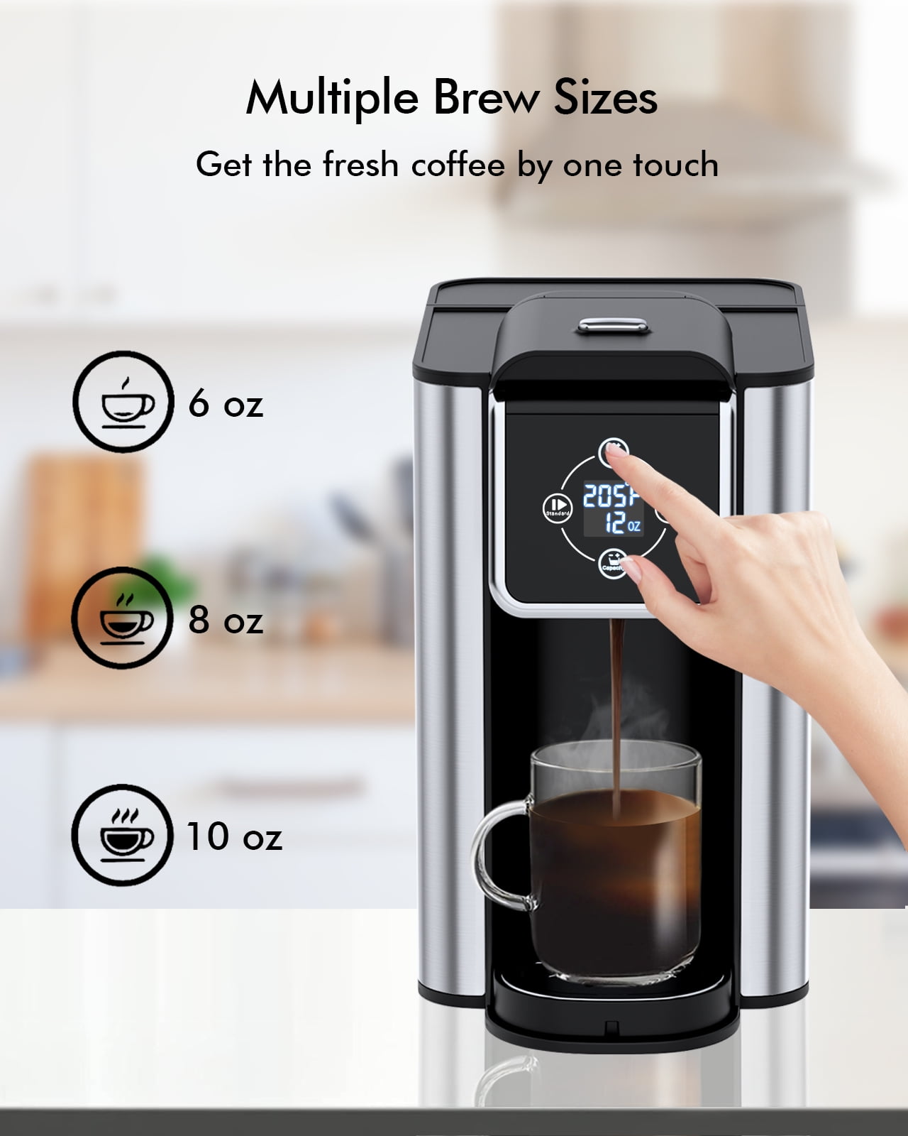 MECITY KC101 3-in-1 Single Serve Coffee Machine - K-Cup Coffee Maker