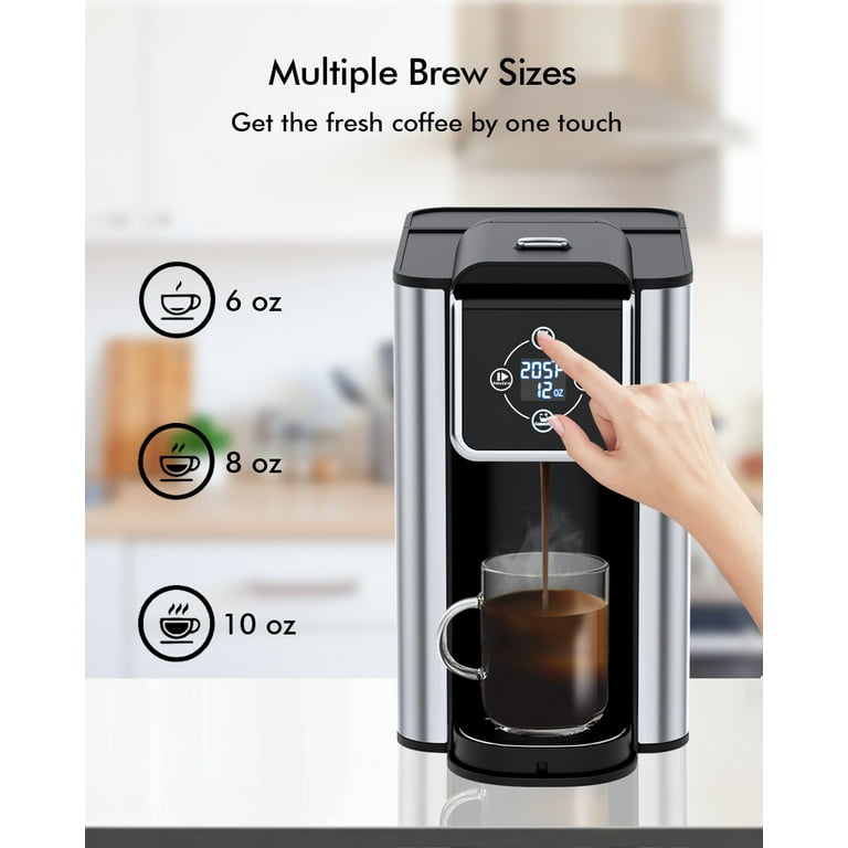 K Cup Coffee Maker, Sifene 3 in 1 Single Serve Coffee Machine, Pod Coffee  Brewer For Ground Coffee, Capsule pod, Leaf Tea maker, 6 to 10 Ounce Cup