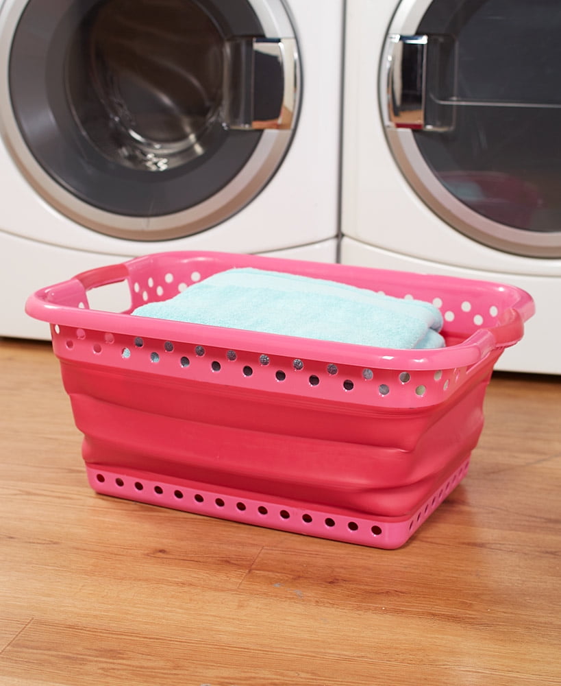 red laundry basket