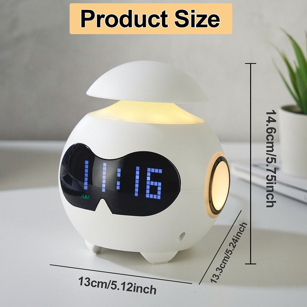 LAPAMAX Digital Smart Alarm Clock Bluetooth HIFI Level Speaker, Music Sync Night lights for Bedside Dorm Office Desk Table Lamp