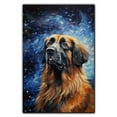 thumbnail image 3 of Thuan Leonberger Dog Art Van Gogh-Inspired - Contemporary Abstract Modern Dog Wall Decor - Dog Painting Canvas Canvas Print 11x17 inches Unframed, 3 of 6