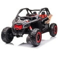 thumbnail image 1 of Officially Licensed LX Performance Can-Am Maverick 2x24V 4WD Edition 2-Seater Pack Kids Ride on Buggy Eva Wheels Leather Seats RC, 1 of 5