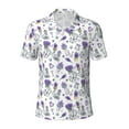 thumbnail image 2 of Daiia Lavender Bicycle Pattern Men’s Polo Shirts,Solid Deck Shirt,Classic Fit, Breathable Cotton Polo for Casual and Sport Wear-4X-Large, 2 of 7