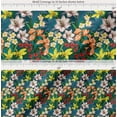 thumbnail image 2 of Soimoi Green Cotton Cambric Fabric Leaves, & Lily Floral Fabric Prints By Yard 42 Inch Wide, 2 of 7