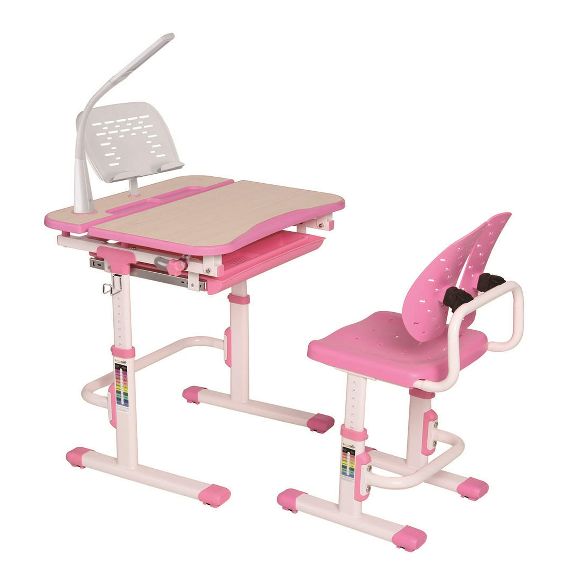 Primecables Children Desk Chair Set Ergonomic Height Adjustable