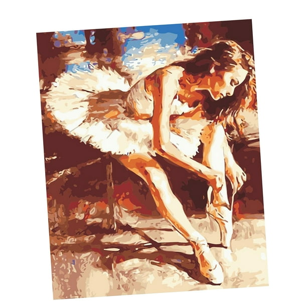 Pintura de bricolaje por números BLESIY Belleza del ballet Cuadro de pintura al óleo