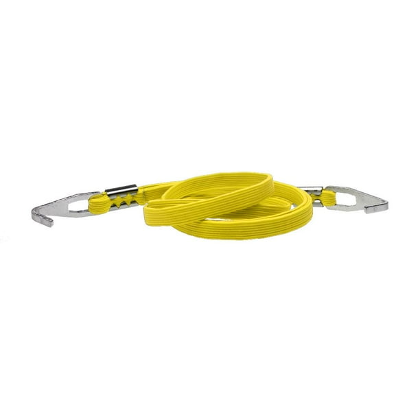 Baca con tiras elásticas, cable de cuerda elástica con ganchos para equipaje Amarillo