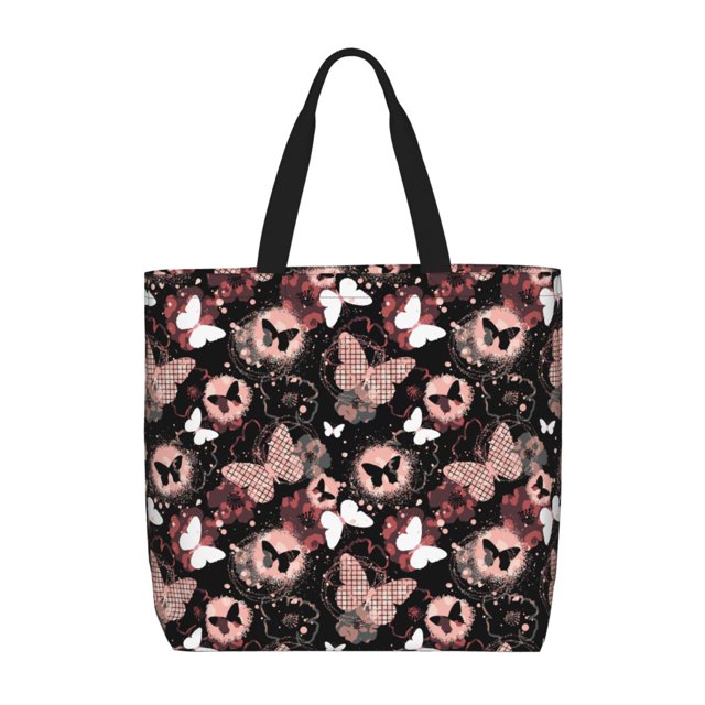 Balery Butterflies1 Bolsa de Mano para Mujeres con Cremallera, Bolsa de Gimnasio con Compartimentos, Bolsa para Laptop, Bolsa para Trabajo