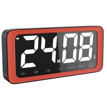 VOCOO Large Display Digital Timer ,Magnetic & Hanging, Countdown/Count Up, 3-Level Brightness, Loud Alarm, for Cooking, Teaching, Workout