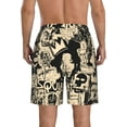 thumbnail image 3 of Jean Michel Basquiat Men's Beach Shorts Quick Dry Athletic Workout Swim Shorts Elastic Waist Drawstring Summer Shorts, 3 of 5