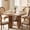 Walnut-A, variant on Bestier Round Dining Table for 4-6 People, 47" Circle Kitchen Table with Storage Shelf, Thickened Dinner Table for Dining Room, Living Room, Apartment, Walnut