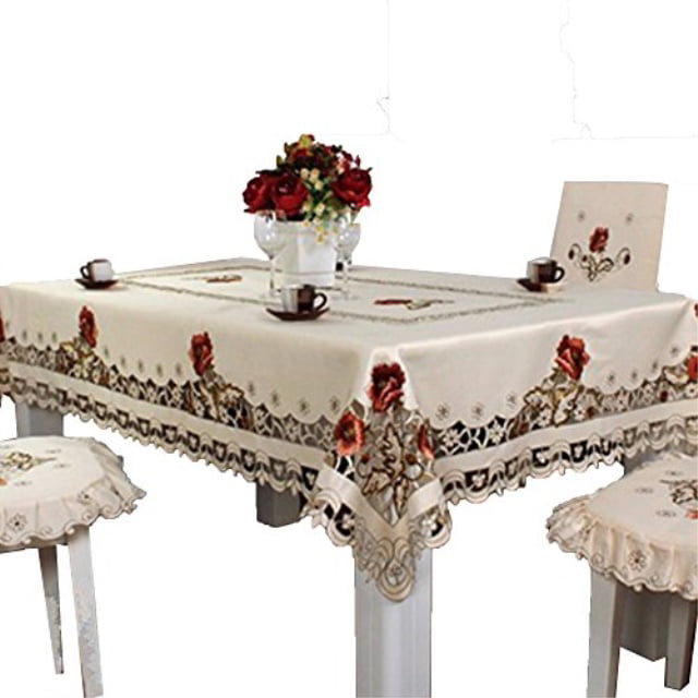 Details about   Lace Table Cloth Silk Cotton Jacquard Sofa Table Cover Decorative Tablecloth