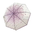 thumbnail image 6 of Clear Bubble Umbrella for Girl Women Adult Cute Outdoor Transparent Umbrella Violet, 6 of 8