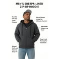 thumbnail image 5 of Men's Ultra Soft Sherpa Lined Hoodie - Full Zip Fleece Lining Winter Sweatshirts M-5XL, 5 of 7