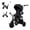 Black, variant on Kinderkraft EASYTWIST 5-in-1 Convertible Toddler Tricycle Baby Trike with 360° Swivel Seat, Parent Push Handle, 9 Months to 5 Years