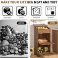 thumbnail image 4 of Onion and Potato Storage Bin Box Kitchen Pantry Cabinet for Fruits Snacks Wooden Bread Box Walnut, 4 of 10