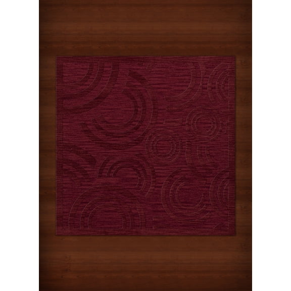 Dalyn Dover Area Rug DV3 Dv3 Rich Red Circles Loops 6' x 6' Square