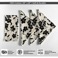 thumbnail image 4 of Vargottam Luxury Cotton Canvas Napkins - Set of 12, 20-Inch Black Hue Elegant Botanical Floral Print, Premium Thick Cloth Napkins for Dining & Special Occasions - Soft, Absorbent & Machine Washable, 4 of 7