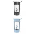 thumbnail image 1 of 2x botella eléctrica coctelera de proteínas, botellas de entrenamiento recargables de 22 Azul negro, 1 of 2