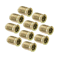 thumbnail image 6 of 10Pcs Wood Insert Interface Screws Socket Nuts Furniture Fasteners M8*15, 6 of 6