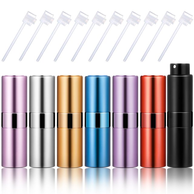 Botellas de perfume Honeydak recargables de viaje de 20 ml, juego de 7