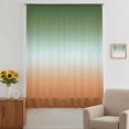 thumbnail image 3 of Sage Green Orange Ombre Sheer Curtains 45 Inches Long, Contemporary Abstract Gradient Light Filering Curtains, Breathable Simi Curtain Privacy Drapes for Kitchen Bathroom Small Window Treatment, 3 of 9