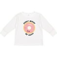 thumbnail image 3 of Inktastic Donut Worry Be Happy Pink Sprinkle Donut` Boys or Girls Long Sleeve Toddler T-Shirt, 3 of 5