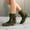 Green, variant on Bnwani Low Heel Boots for Women New Winter Fashion Thick Ankle Versatile Casual Solid Boot Black Size 5.5