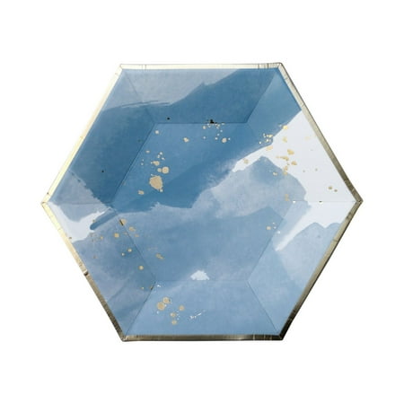 Blue Small Paper Plates-Malibu