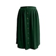 thumbnail image 4 of Arlun Women's High Waisted Button Front Midi Skirts Summer Solid Color Loose Fit Below Knee Flowy A-Line Skirt with Pockets 2026 Simple and Stylish Beach Casual Skirts Green XL, 4 of 6