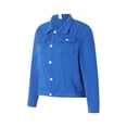 thumbnail image 5 of Women's Solid Color Denim Jacket, Long Sleeve Button Down Jean Jacket, 5 of 9