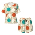 thumbnail image 4 of Lsque Vintage Bowling Women's Short-Sleeved Pajama Set - 2 Piece Soft and Lightweight Sleepwear Set-XX-Large, 4 of 9