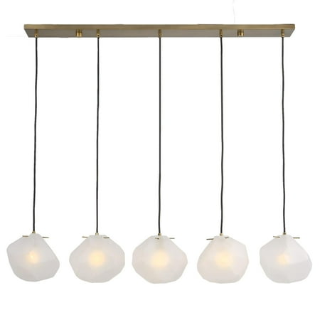 

Uttermost Geodesic Steel And Glass 5 Light Linear Pendant 21577