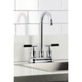 thumbnail image 4 of Kingston Brass FB8491CKL Kaiser Double-Handle 4" Centerset High-Arc Bar Faucet, Polished Chrome, 4 of 7