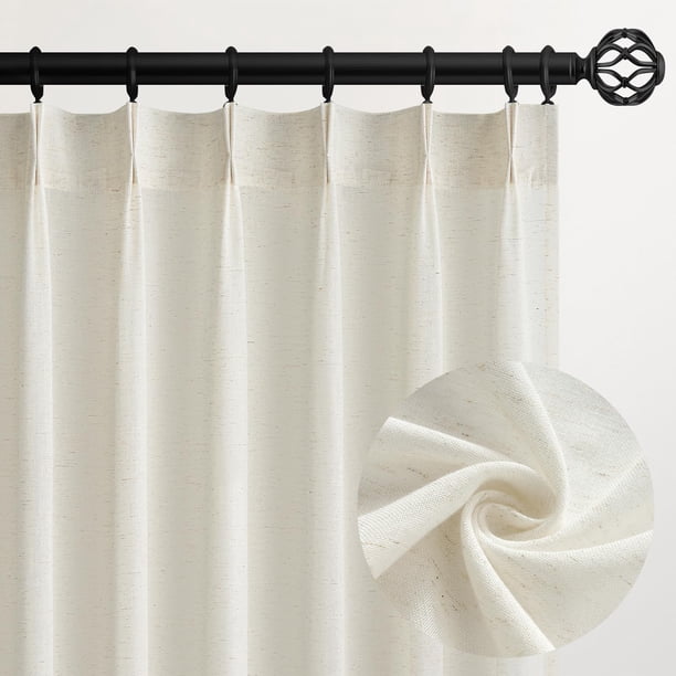 Cortinas Topfinel Pinch plisadas semitransparentes de 240 x 245 cm, 2 paneles